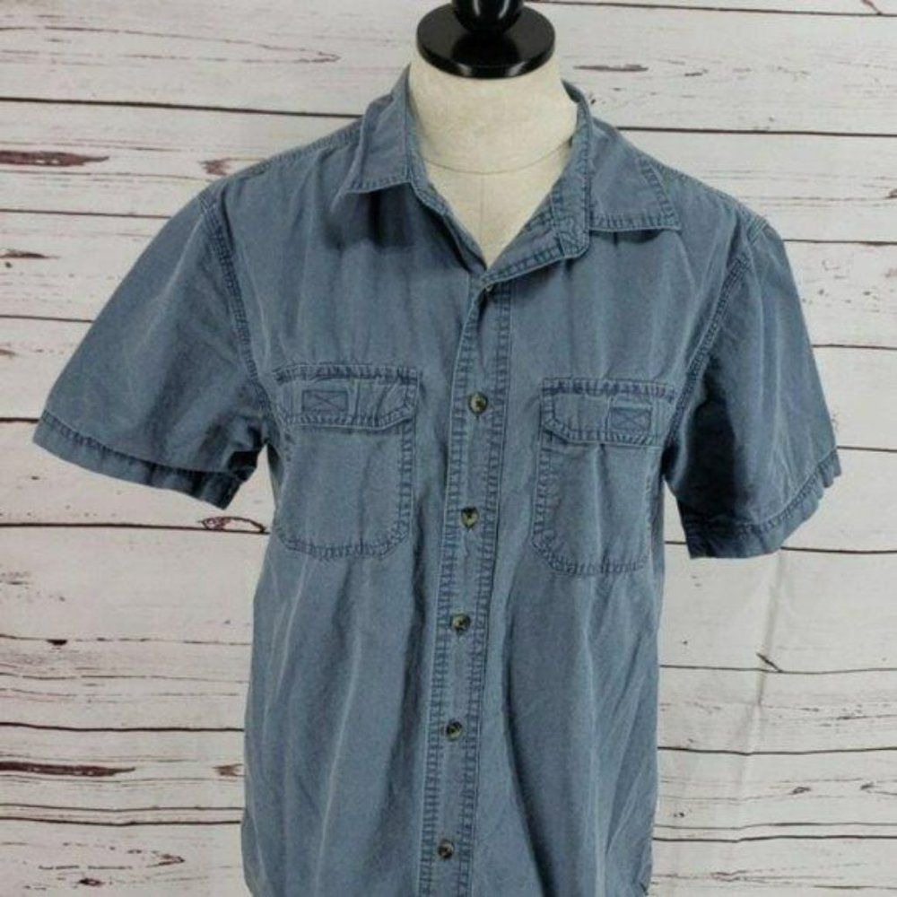 Magellan Athletic Fishing Shirt Gunmetal Grey Button Down Small - Picture 6 of 8